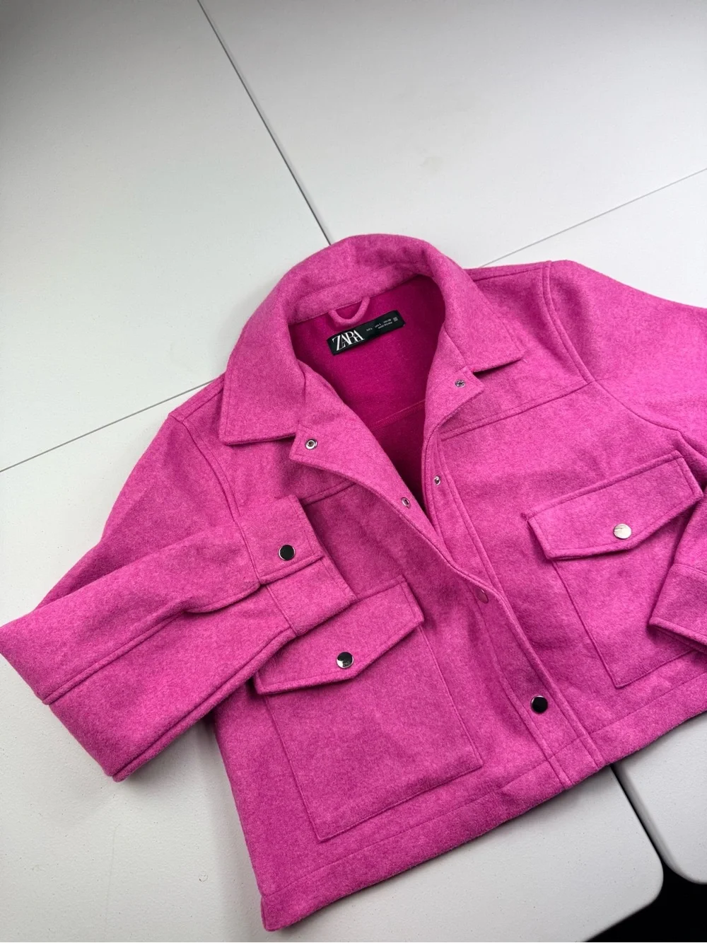 Zara barbie Pink Cropped Jacket
